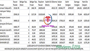 Bölgelere Covid Ek Ödeme Tutarları Menderes ÖZER' in Kaleminden