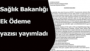 Sağlık Bakanlığı Covid Ek Ödeme Yazısını Yayınladı!
