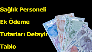 Sağlık Personeli Ek Ödeme Tutarları Detaylı Tablo
