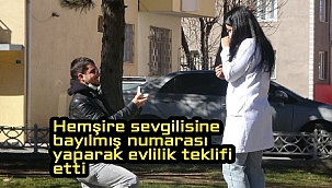 Hemşire sevgilisine bayılmış numarası yaparak evlilik teklifi etti