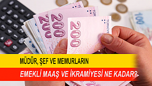 MÜDÜR, ŞEF VE MEMURLARIN EMEKLİ MAAŞ VE İKRAMİYESİ NE KADAR?