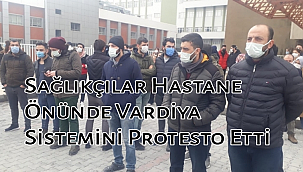 Sağlıkçılar Hastane Önünde Vardiya Sistemini Protesto Etti