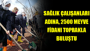SAĞLIK ÇALIŞANLARI ADINA, 2500 MEYVE FİDANI TOPRAKLA BULUŞTU