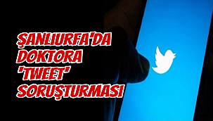 Şanlıurfa'da doktora 'Tweet' soruşturması
