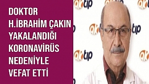 DOKTOR HALİL İBRAHİM ÇAKIN YAKALANDIĞI KORONAVİRÜS NEDENİYLE VEFAT ETTİ
