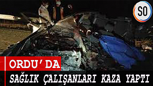 ORDU'DA SAĞLIK ÇALIŞANLARI KAZA YAPTI