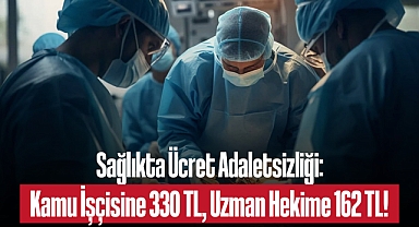 Sağlıkta Ücret Adaletsizliği: Kamu İşçisine 330 TL, Uzman Hekime 162 TL!